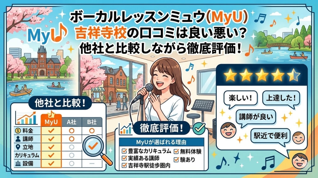 ボーカルレッスンミュウ(MyU) 吉祥寺校の口コミ