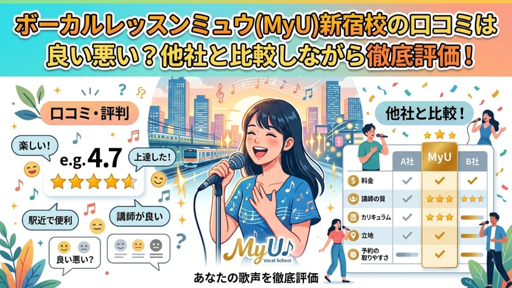 ボーカルレッスンミュウ(MyU) 新宿校の口コミ