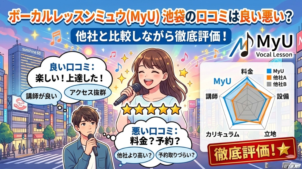 ボーカルレッスンミュウ(MyU) 池袋の口コミ