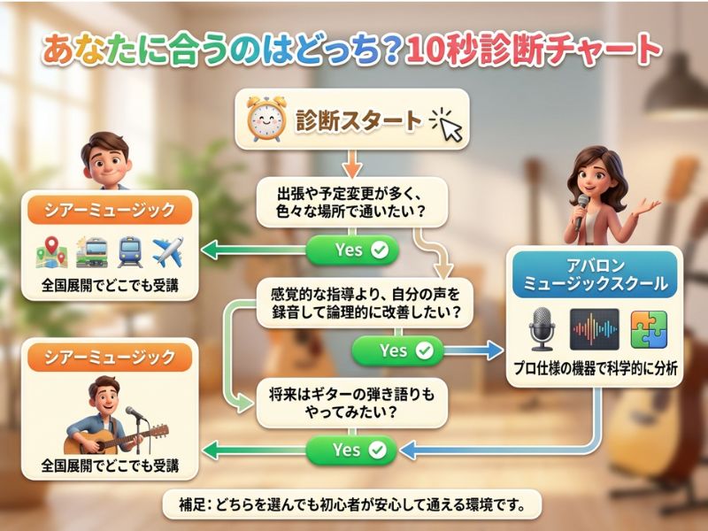 シアーとアバロンのスクール診断チャート
