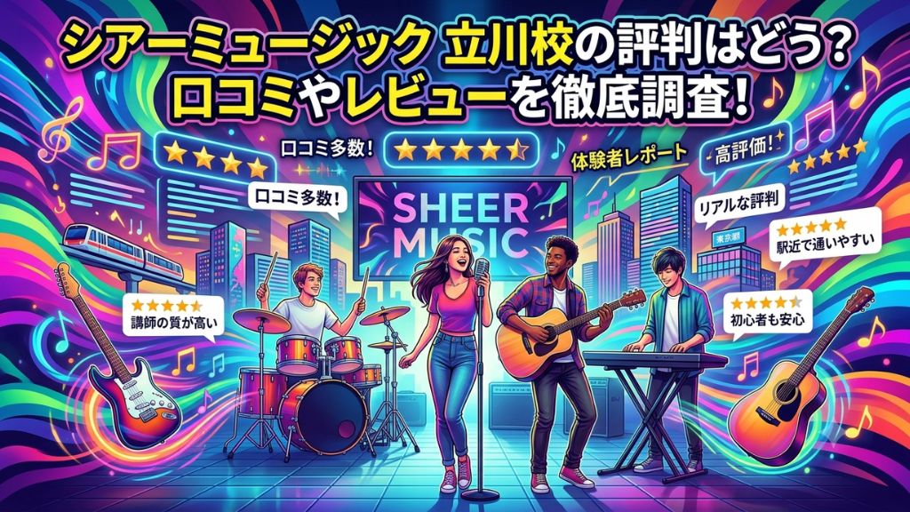 シアーミュージック 立川校の評判はどう？口コミやレビューを徹底調査
