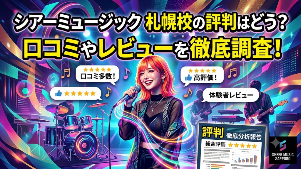 シアーミュージック 札幌校の評判はどう？口コミやレビューを徹底調査